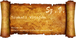 Szakali Vitolda névjegykártya